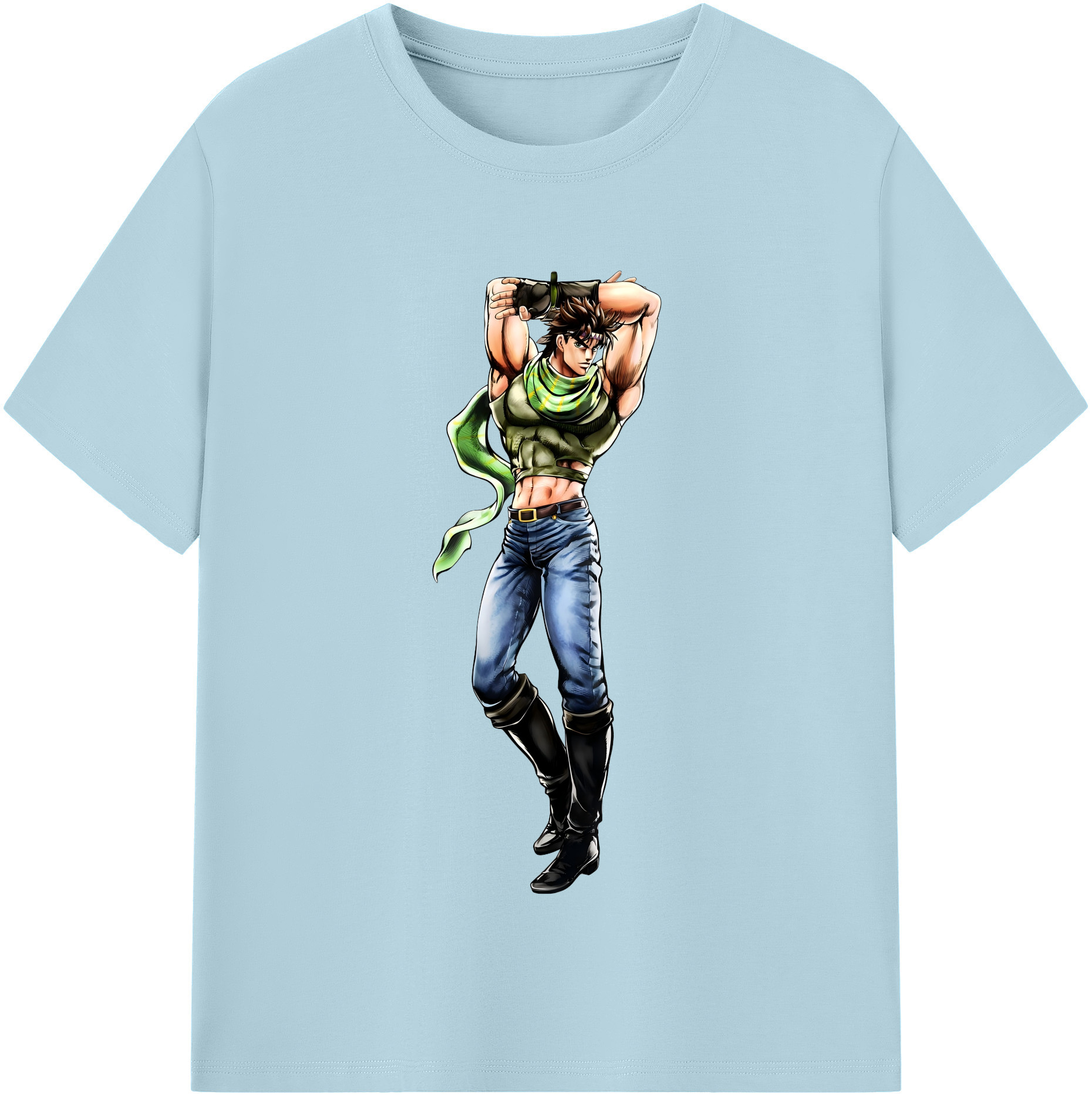 （画像用） ジョジョの奇妙な冒険 ジョセフ?ジョースター JoJo's Bizarre Adventure Joseph Joestar 綿100％半袖Tシャツ（フロントプリント）